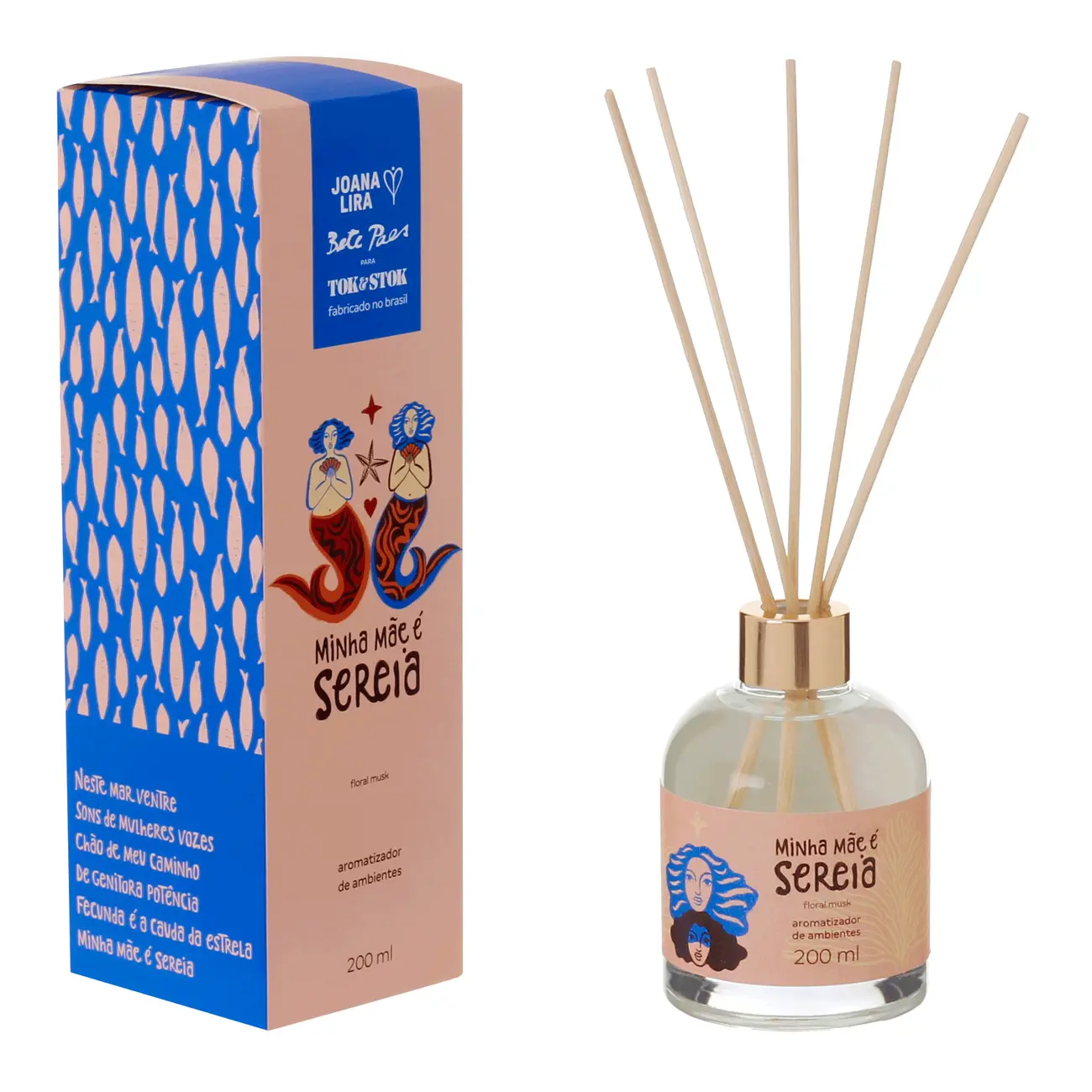 AROMATIZADOR FLORAL MUSK 200 ML MINHA MÃE É SEREIA - ROSA CLARO/AZUL HISTÓRICO - Foto 4