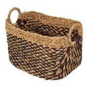 CESTO 29 CM X 45 CM X 35 CM AGUAPÉ - FIBRA NATURAL/PRETO - Foto 4