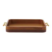 BANDEJA 42 CM X 27 CM ACÁCIA LORD - ACÁCIA/OURO VELHO - Foto 1