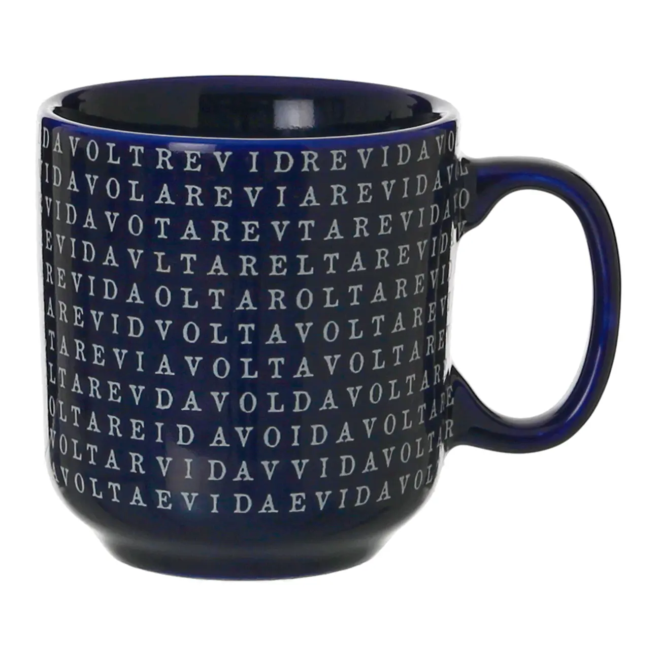 CANECA 300 ML TUDO OU TUDO - AZUL COBALTO/BRANCO - Foto 1