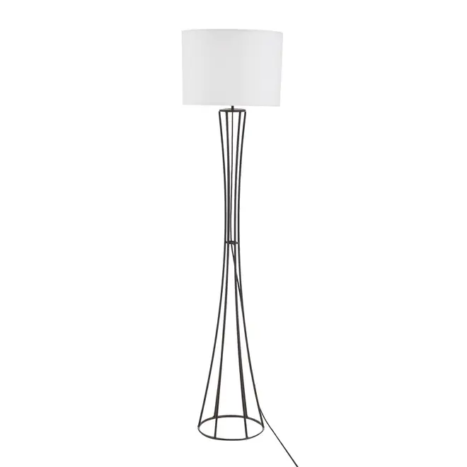 LUMINÁRIA DE CHÃO TORRE C/CUP H - CASTANHO/BRANCO - Foto 1