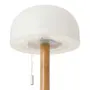 LUMINÁRIA DE MESA LED RECARREGÁVEL STELLA - BAMBU/BRANCO - Foto 5