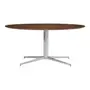 MESA OVAL 1,60 M X 90 CM HERON - ALUMÍNIO/PAU FERRO - Foto 1