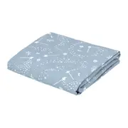 LENÇOL COM ELÁSTICO BERÇO 70 CM X 1,30 M X 18 CM DELICADÊ CADÊ - BLEU CENDRÉ/OFF WHITE - Foto 2