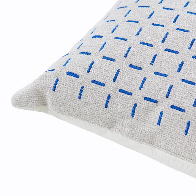 ALMOFADA 45 CM X 45 CM SENSORY - FLANDRES/AZUL COBALTO - Foto 4