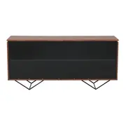 BUFFET 4 PORTAS BASCULANTES 1,60 M X 45 CM HEPTA - PAU FERRO/PRETO - Foto 11