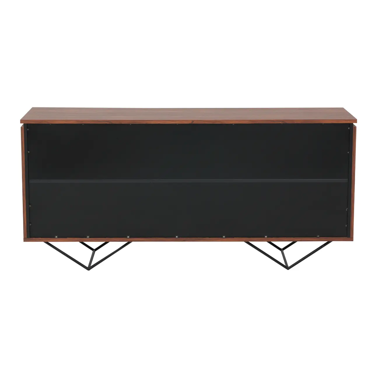 BUFFET 4 PORTAS BASCULANTES 1,60 M X 45 CM HEPTA - PAU FERRO/PRETO - Foto 11