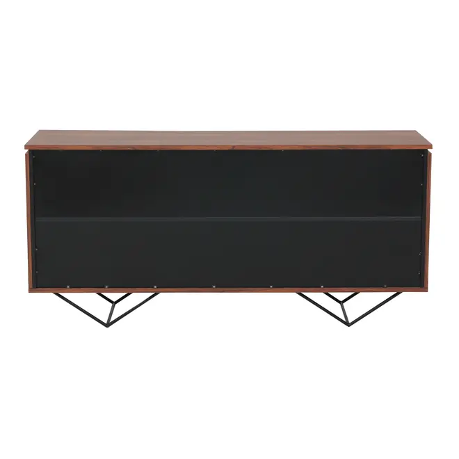 BUFFET 4 PORTAS BASCULANTES 1,60 M X 45 CM HEPTA - PAU FERRO/PRETO - Foto 11