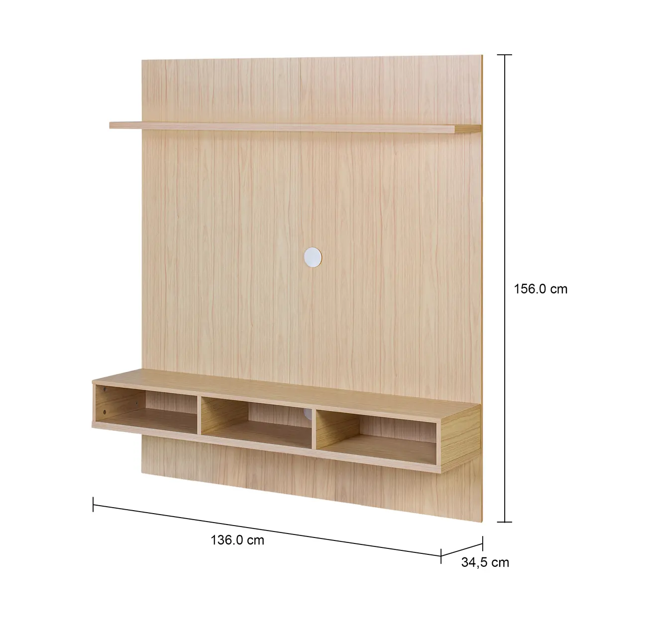 PAINEL PARA TV DE ATÉ 50 POLEGADAS 1,36 M CELL - NATURAL WASHED/NATURAL WASHED - Foto 3