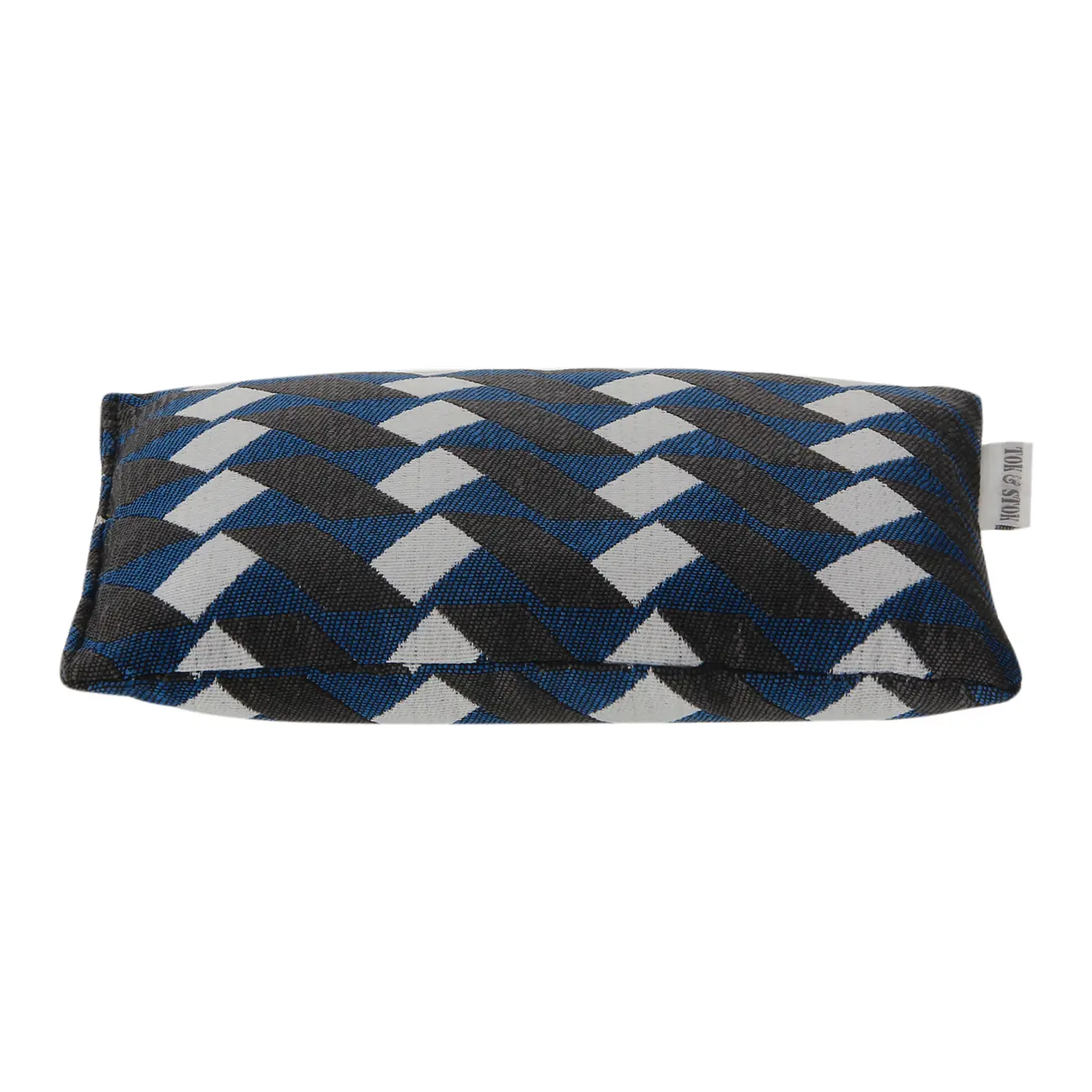 PESO PARA PORTA 20 CM X 13 CM GEO FORMS - AZUL COBALTO/BRANCO - Foto 1