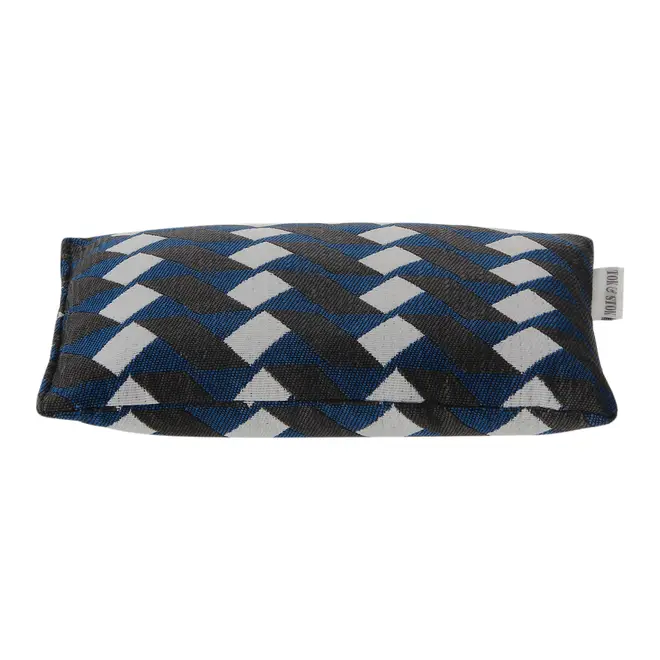 PESO PARA PORTA 20 CM X 13 CM GEO FORMS - AZUL COBALTO/BRANCO - Foto 1
