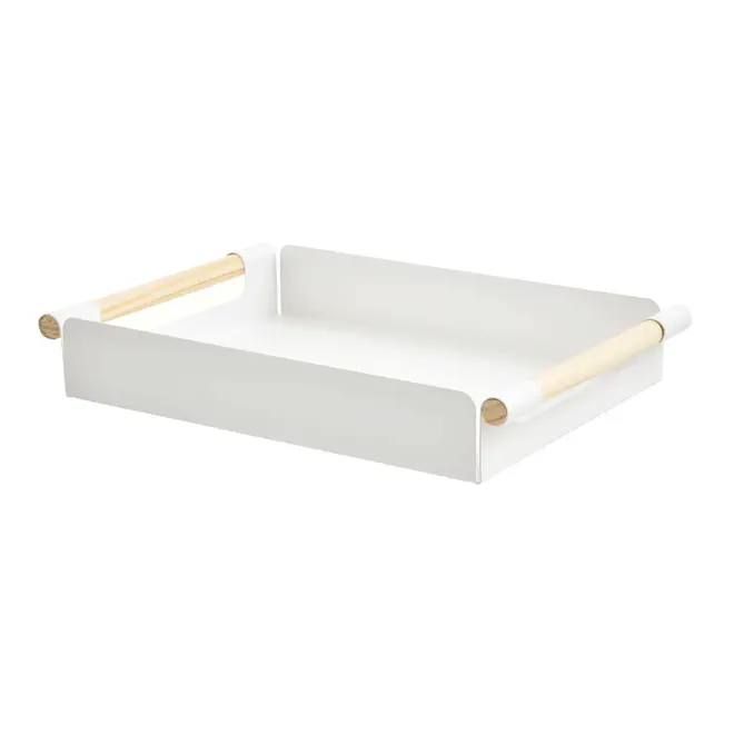 PORTA-PAPEL DE MESA FOLDING - BRANCO/PINUS NATURAL - Foto 2