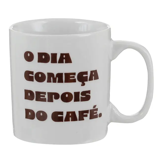 CANECA 250 ML DEPOIS DO CAFÉ - BRANCO/MARROM DE LEI - Foto 1