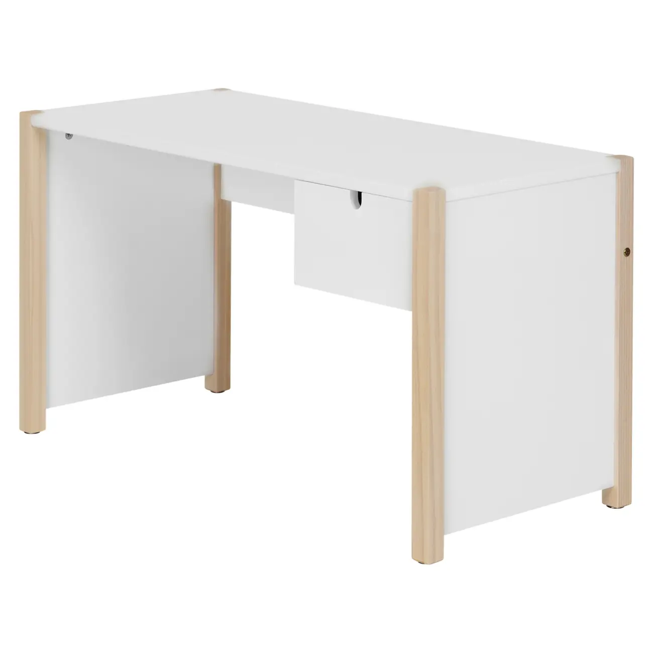 ESCRIVANINHA INFANTIL 1 GAVETA 86 CM X 40 CM PIN PLAY - NATURAL WASHED/BRANCO - Foto 2