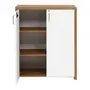 ARMÁRIO PARA ESCRITÓRIO MÉDIO 2 PORTAS BOSS - OAK TAMMI/BRANCO - Foto 2