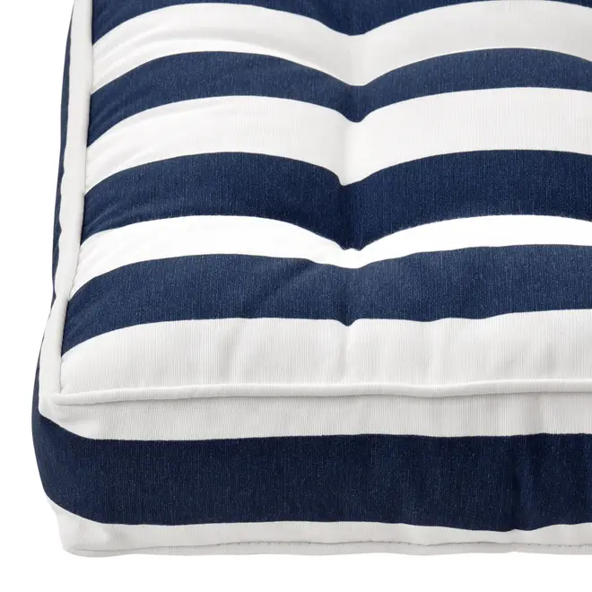 FUTON 40 CM X 40 CM BLUESTRIPE - BRANCO/AZUL ESCURO - Foto 4