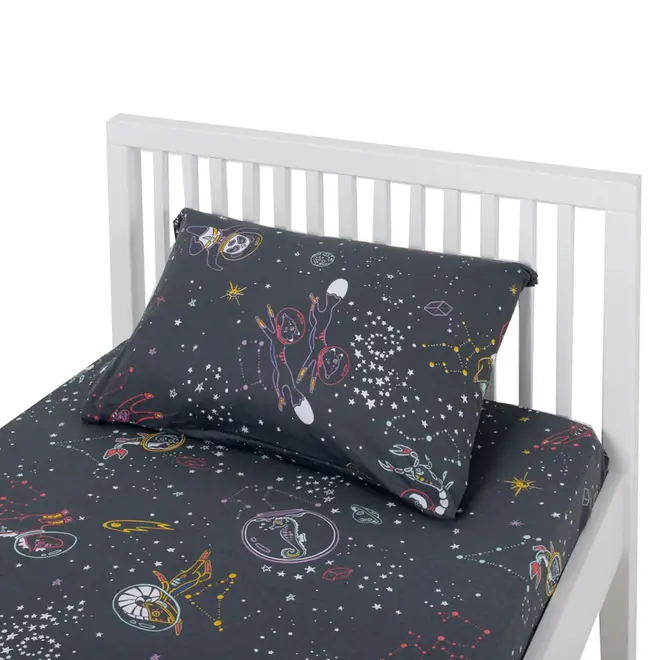 LENÇOL DE SOLTEIRO 1,60 M X 2,40 M ZOODIAC - CINZA/MULTICOR - Foto 5