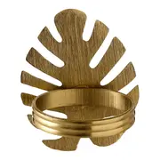 ARGOLA PARA GUARDANAPO CONJUNTO COM 2 PEÇAS FOLIAR - OURO VELHO - Foto 6
