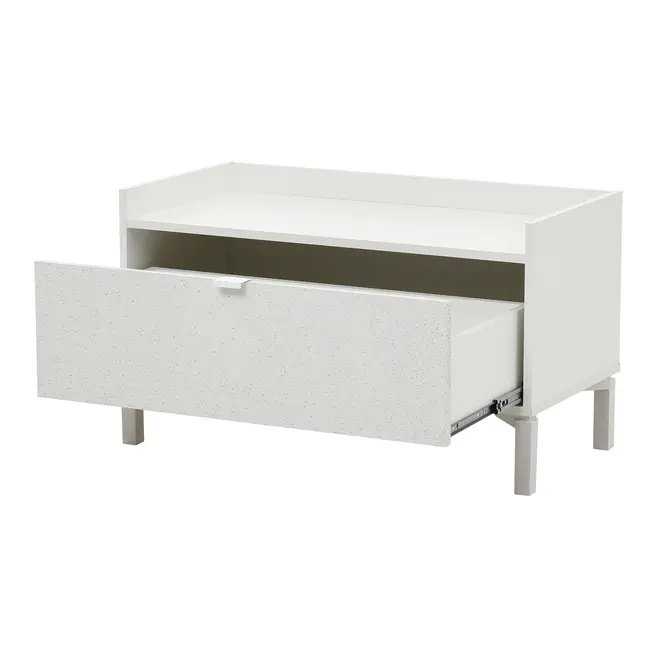 ARMÁRIO DE BANHEIRO 1 GAVETA 80 CM X 40 CM SLEEK - BRANCO/GRANILITE - Foto 3