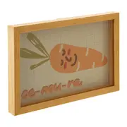 QUADRO 20 CM X 30 CM DA HORTINHA CENOURA - AMÊNDOA/MULTICOR - Foto 2