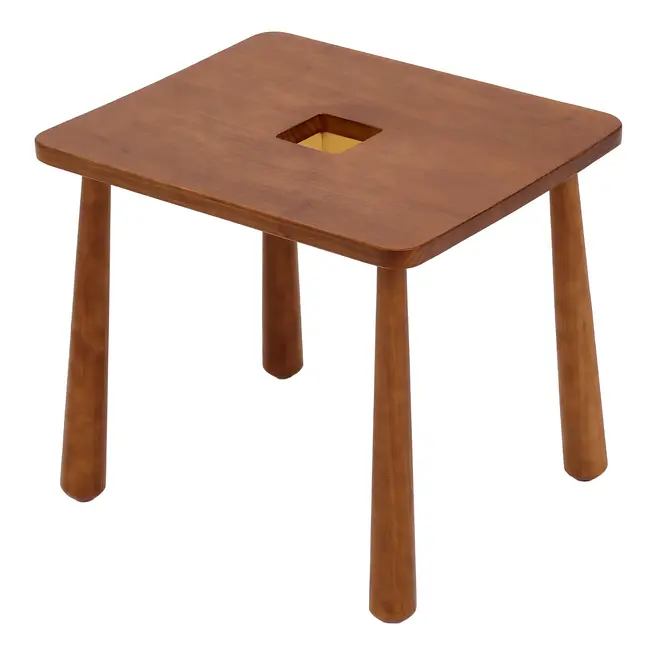 MESA INFANTIL 60 CM X 50 CM SAUÍ - NOZES/ARGILA CRUA - Foto 4