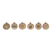 KIT COM 6 PRENDEDORES VILAREJO NOEL - CASCA DE URUCUM/CIPESTRE - Foto 1