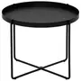 MESA LATERAL REDONDA 50 CM PIRIZ - PRETO - Foto 1