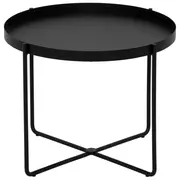 MESA LATERAL REDONDA 50 CM PIRIZ - PRETO - Foto 1