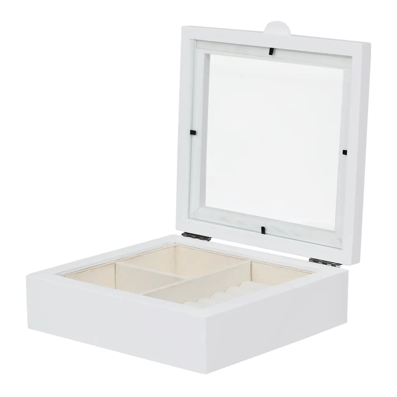PORTA-JÓIAS 20 CM X 20 CM ZEFYR I - BRANCO/NATURAL - Foto 3