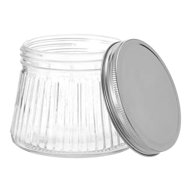 POTE 400 ML RIBBED - INCOLOR/PRATA - Foto 2