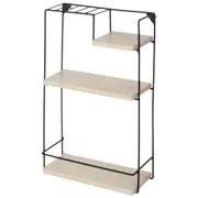 PRATELEIRA TRIPLA 64 CM X 38 CM X 15 CM POSTO - PRETO/NATURAL WASHED - Foto 2