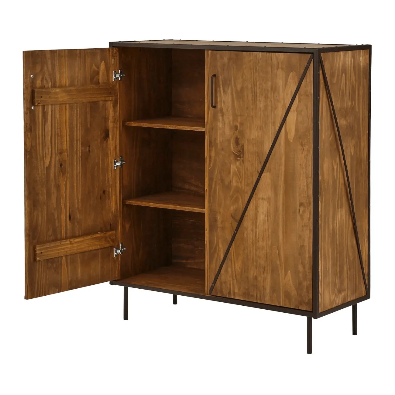 BUFFET 2 PORTAS 1,05 M X 42 CM STEAM TRUNK - ENCERADO CASTANHO/CASTANHO - Foto 3