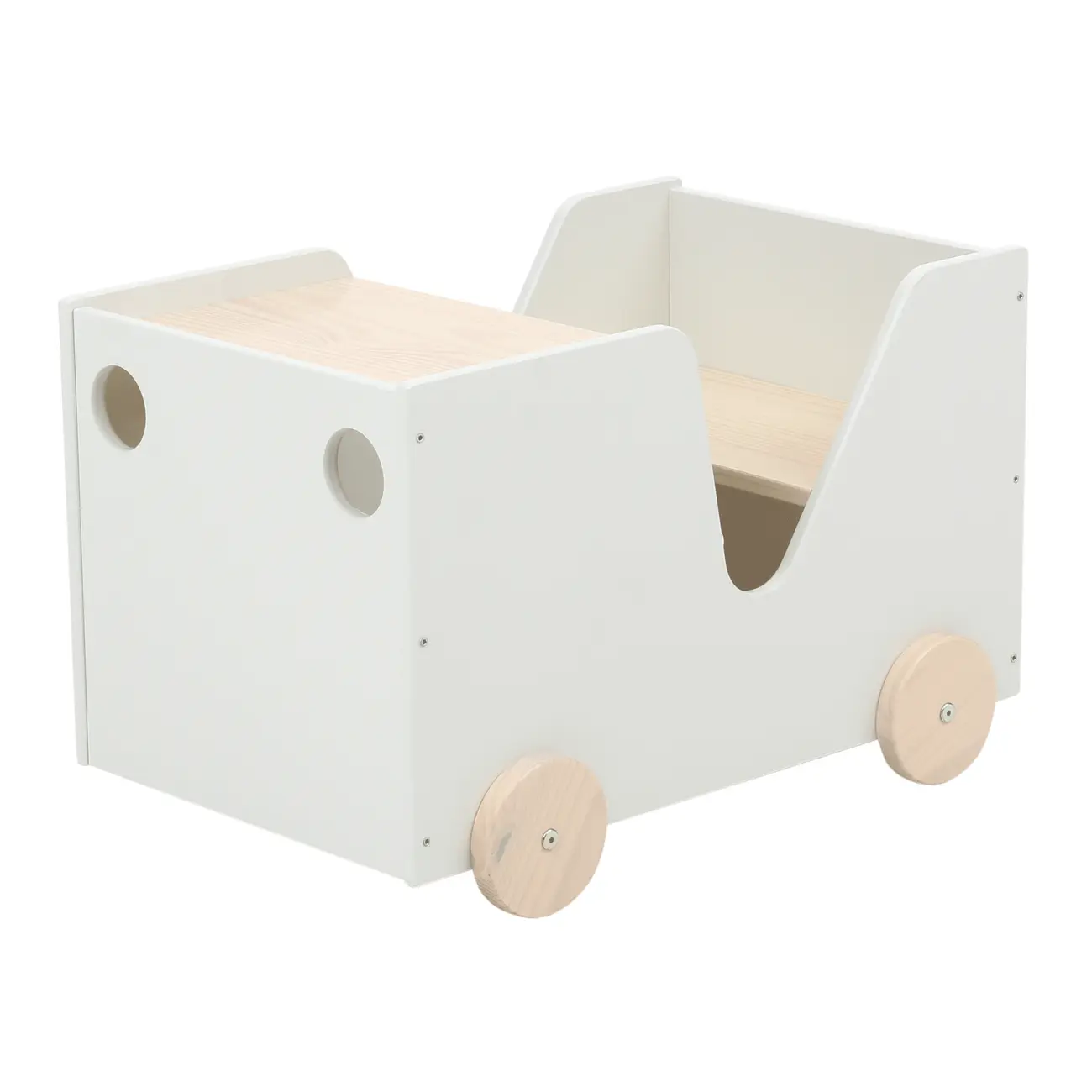 MESA INFANTIL 47 CM X 70 CM MINICIDADE - BRANCO/NATURAL WASHED - Foto 1