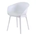 BRANCO/BRANCO - CADEIRA COM BRAÇOS TALIA
