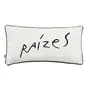 ALMOFADA 60 CM X 30 CM MANUSCRITO VIDA RAIZES - OFF WHITE/PRETO - Foto 2
