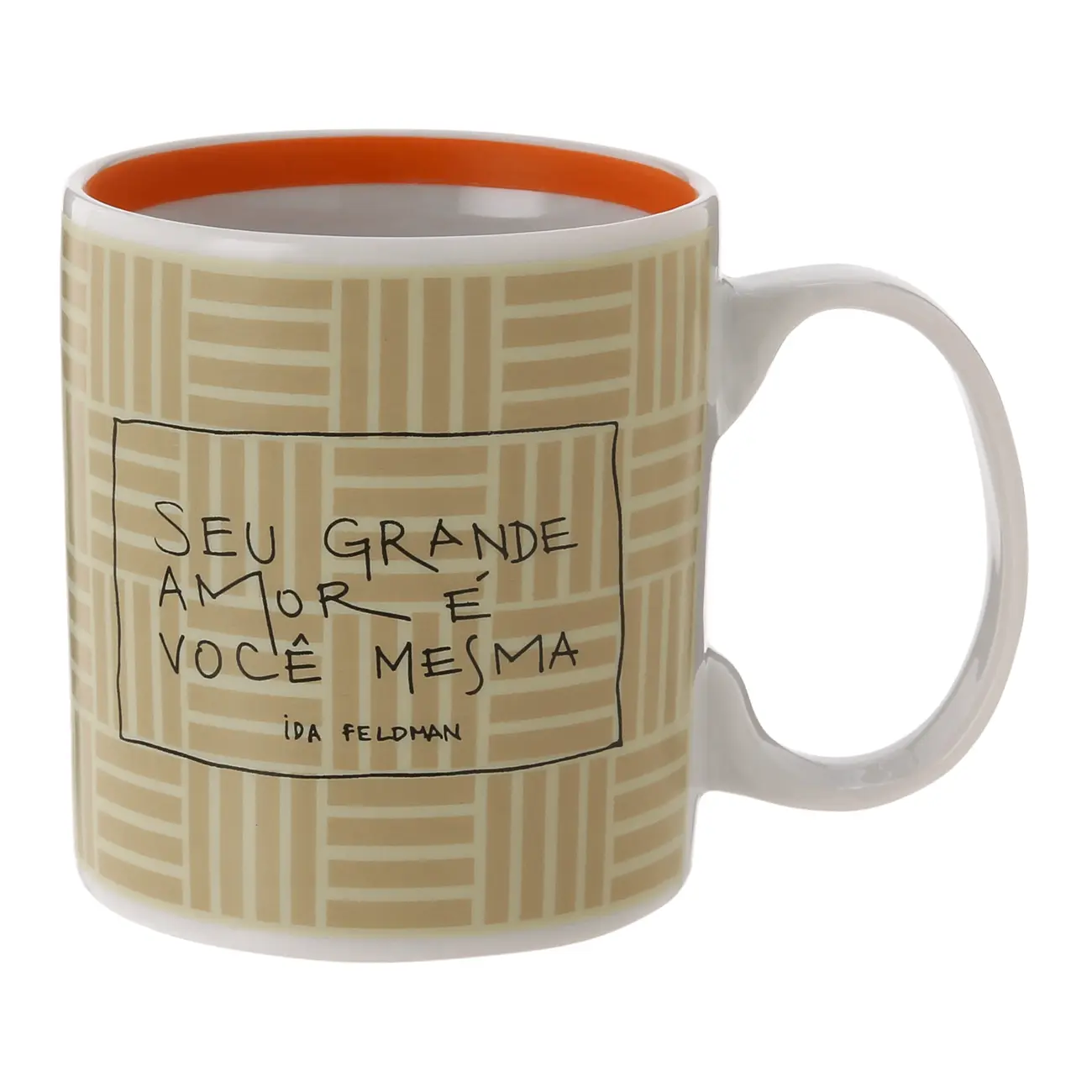 CANECA 350 ML IDA - SEU AMOR - NATURAL/PRETO - Foto 1
