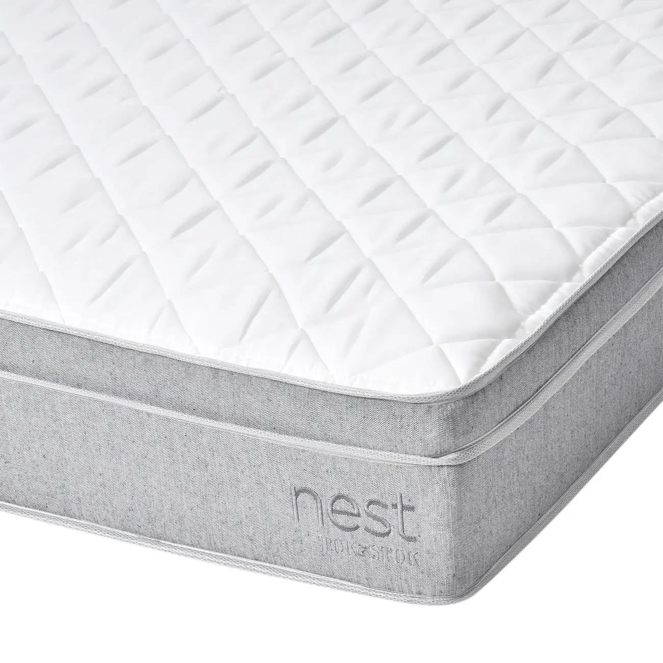 COLCHÃO QUEEN COM MOLAS 1,58 M X 1,98 M X 24 CM NEST - CINZA/BRANCO - Foto 4