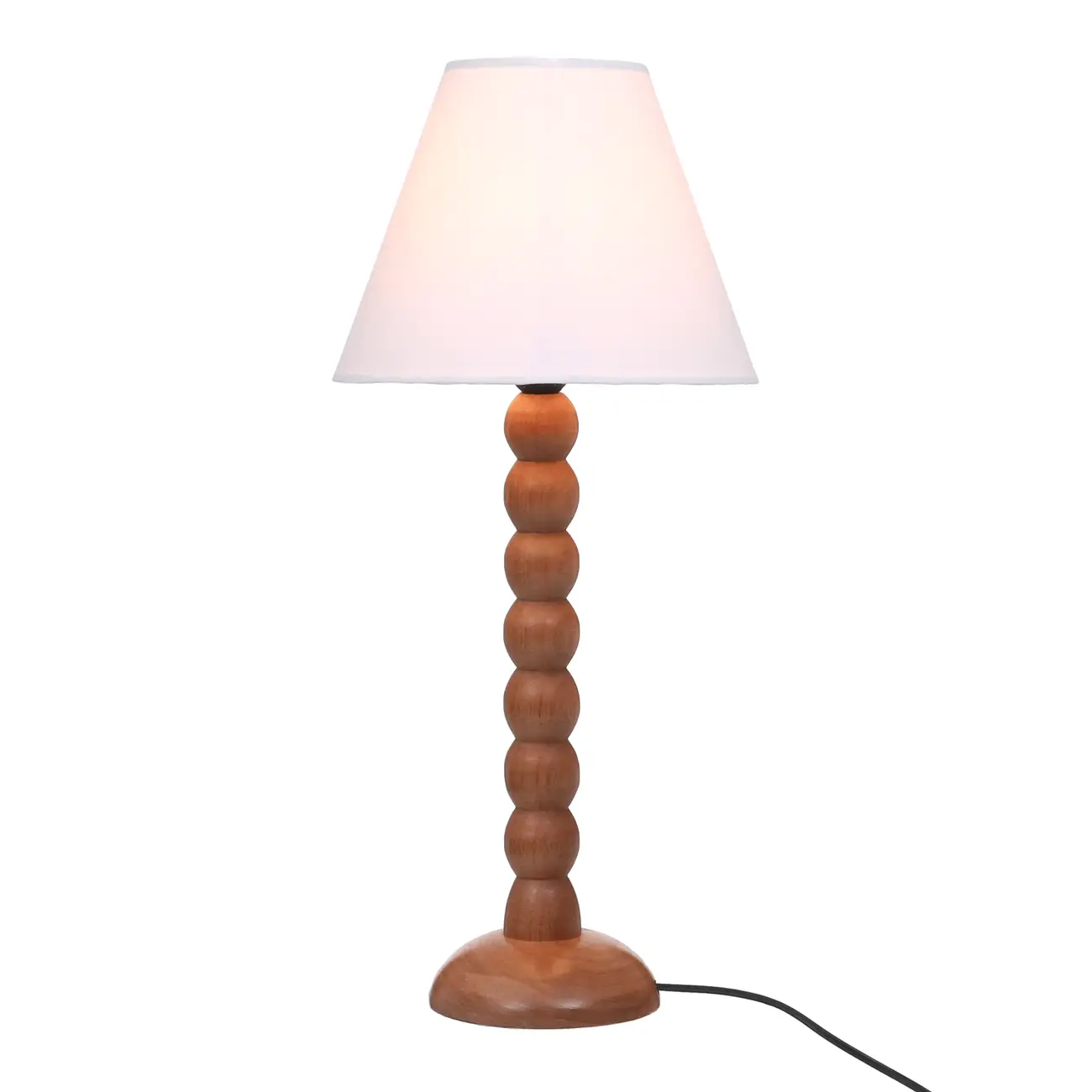 LUMINÁRIA DE MESA TORNIO C/CUP M - NOZES/BRANCO - Foto 2