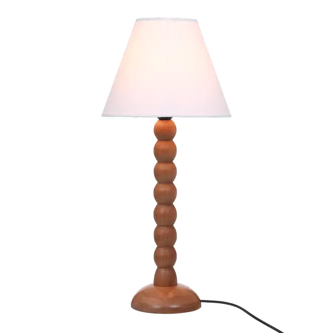 LUMINÁRIA DE MESA TORNIO C/CUP M - NOZES/BRANCO - Foto 2