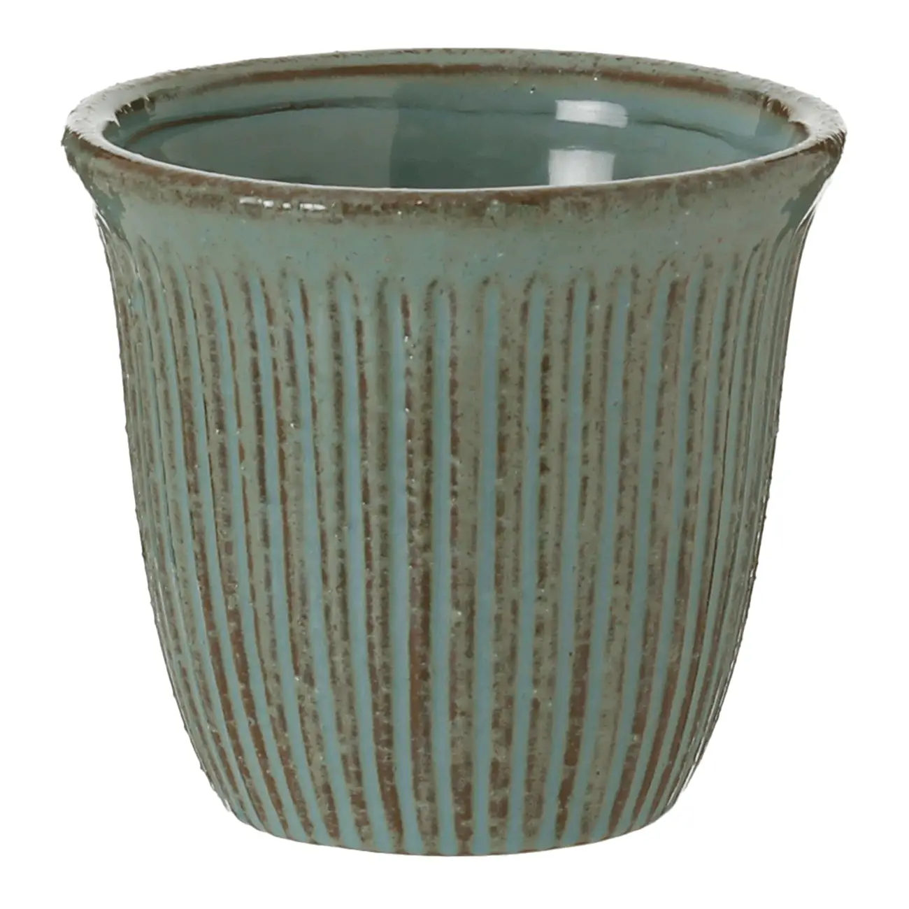 CACHEPÔ 13 CM JARDIN - BLEU CENDRÉ - Foto 1