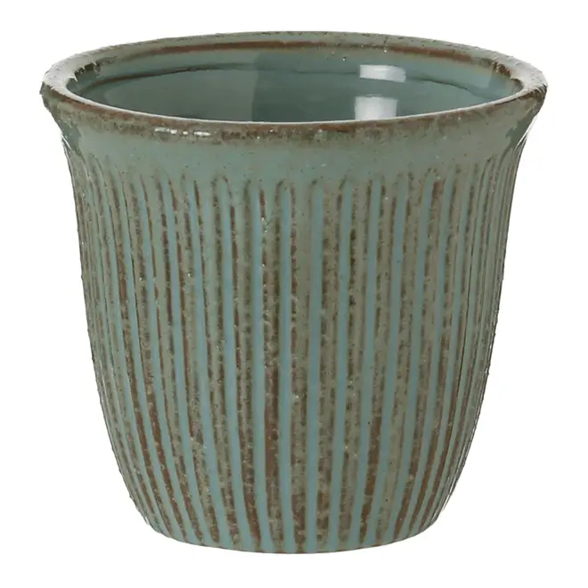 CACHEPÔ 13 CM JARDIN - BLEU CENDRÉ - Foto 1