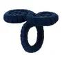 ARGOLA PARA GUARDANAPO CONJUNTO COM 2 PEÇAS ARABESCO - AZUL ESCURO - Foto 3