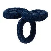 ARGOLA PARA GUARDANAPO CONJUNTO COM 2 PEÇAS ARABESCO - AZUL ESCURO - Foto 3