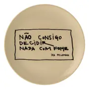 PRATO SOBREMESA IDA - NADA COM FOME - NATURAL/PRETO - Foto 1