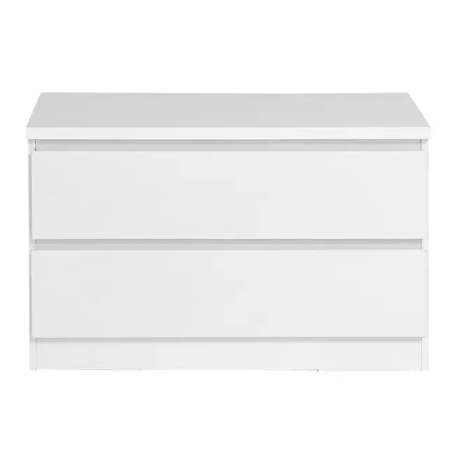 MESA DE CABECEIRA 2 GAVETAS MINCE - BRANCO - Foto 1