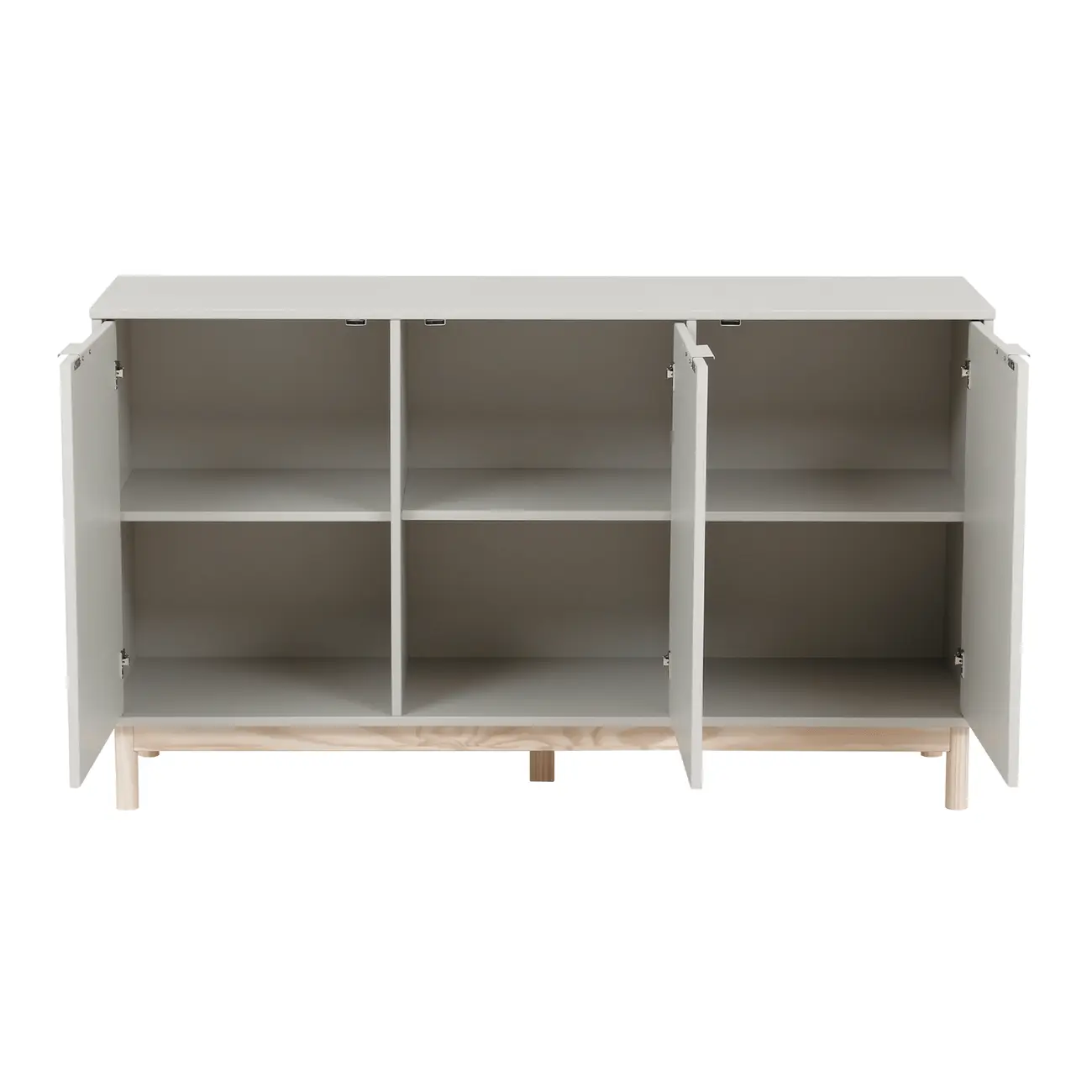 BUFFET 3 PORTAS 1,35 M X 38 CM SNAB - FLANDRES/NATURAL WASHED - Foto 4