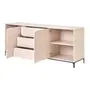 BUFFET 2 PORTAS/3 GAVETAS 1,80 M X 45 CM NASH - AREIA/PRETO - Foto 5