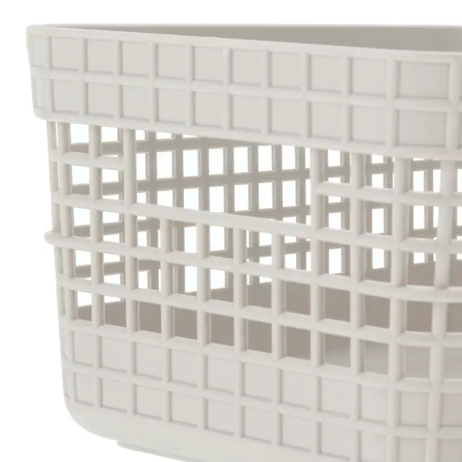 CESTO 10 CM X 20 CM X 14 CM GRID - OFF WHITE - Foto 4