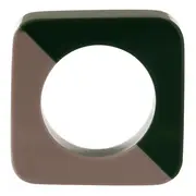 ARGOLA PAR GUARDANAPO CONJUNTO COM 2 PEÇAS DUO COLOR - MUSGO/CAMELO - Foto 1