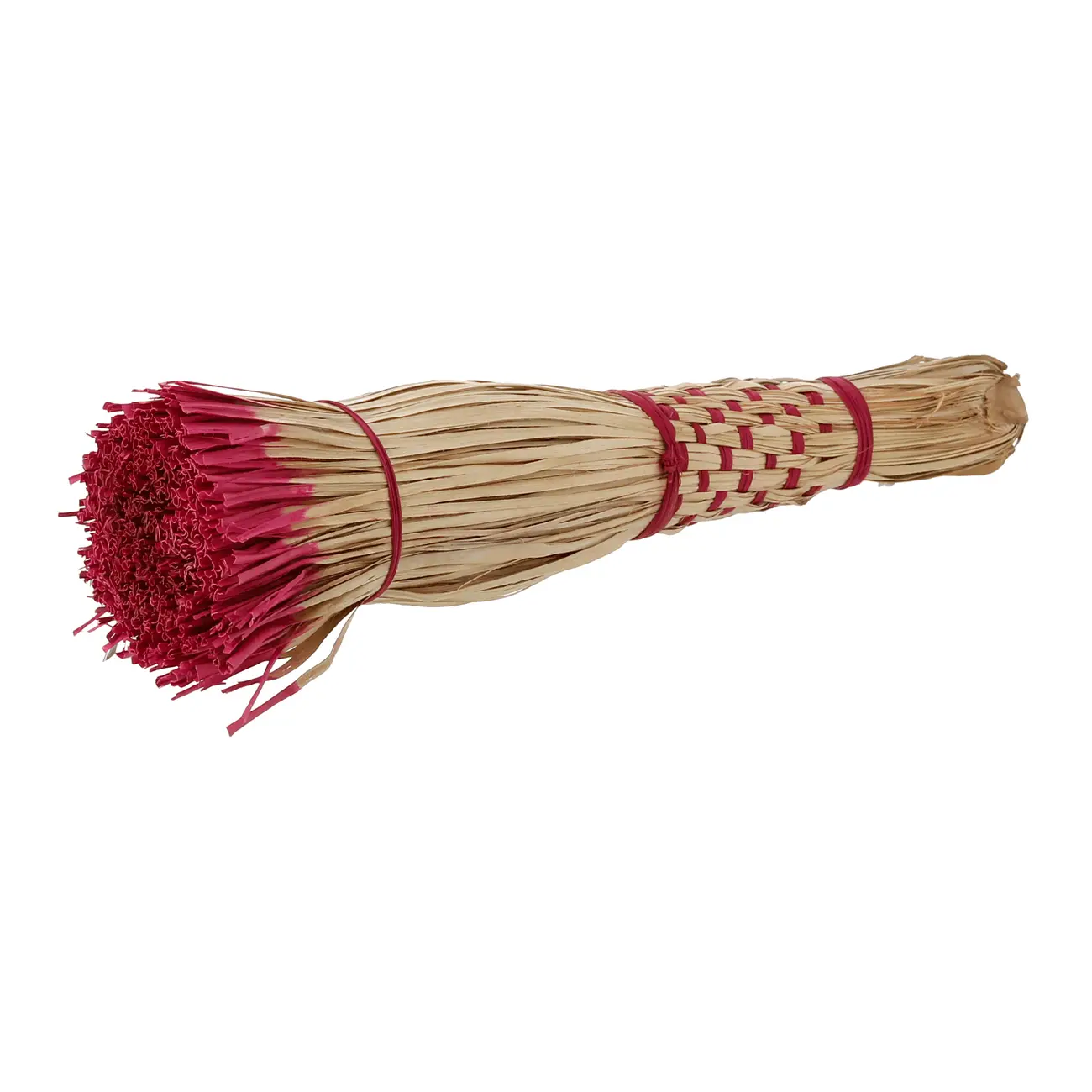 VASSOURA DECORATIVA ACARI - FIBRA CLARA/ROSA - Foto 5